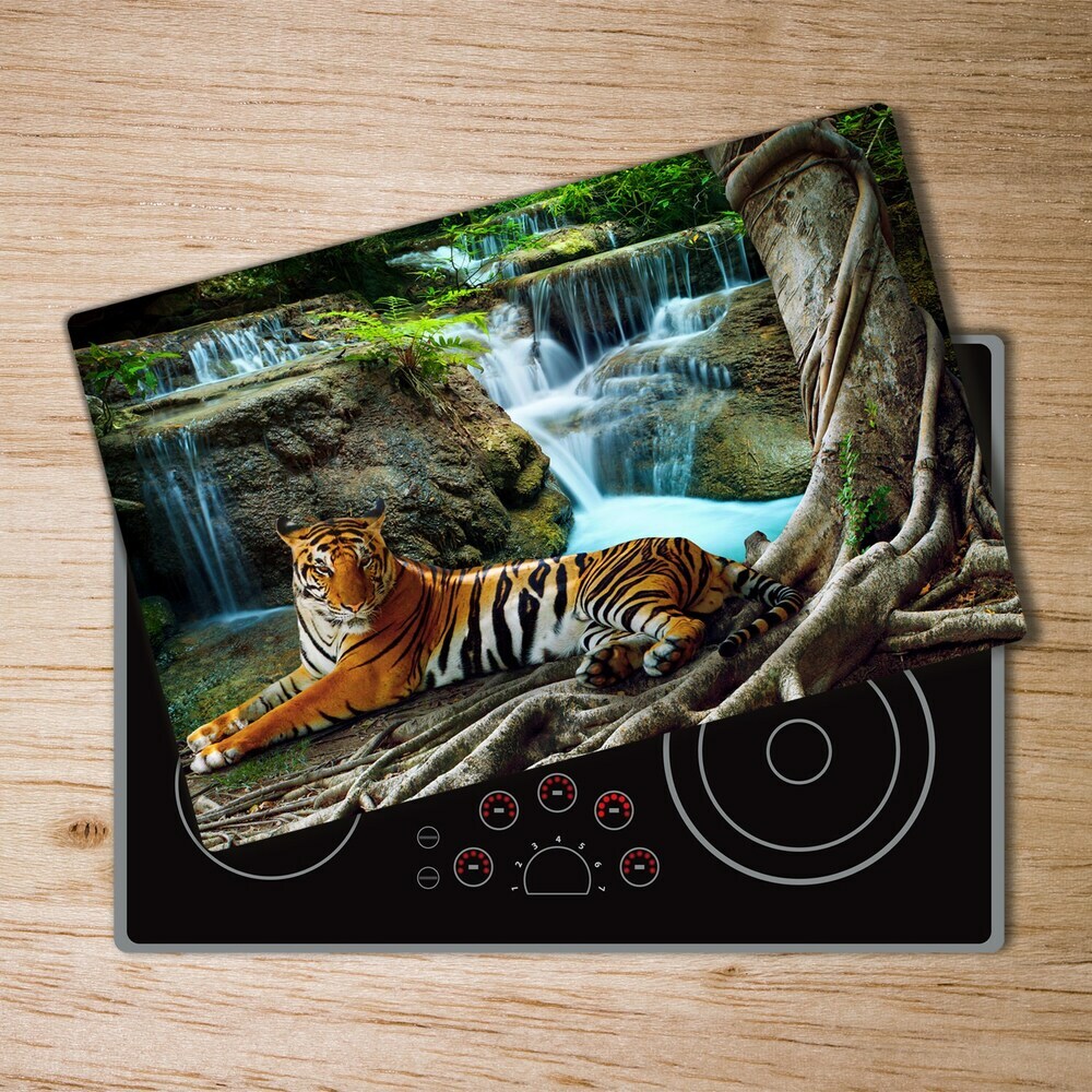 Kuchyňská deska skleněná Tygr vodopád