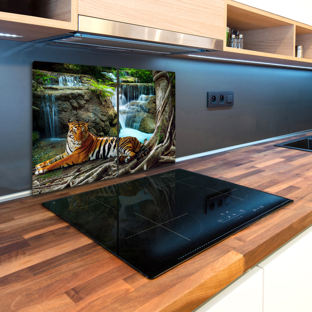 Kuchyňská deska skleněná Tygr vodopád