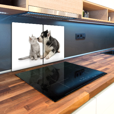 Kuchyňská deska skleněná Pes a kočka