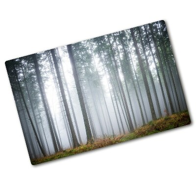 Kuchyňská deska skleněná Mlha v lese