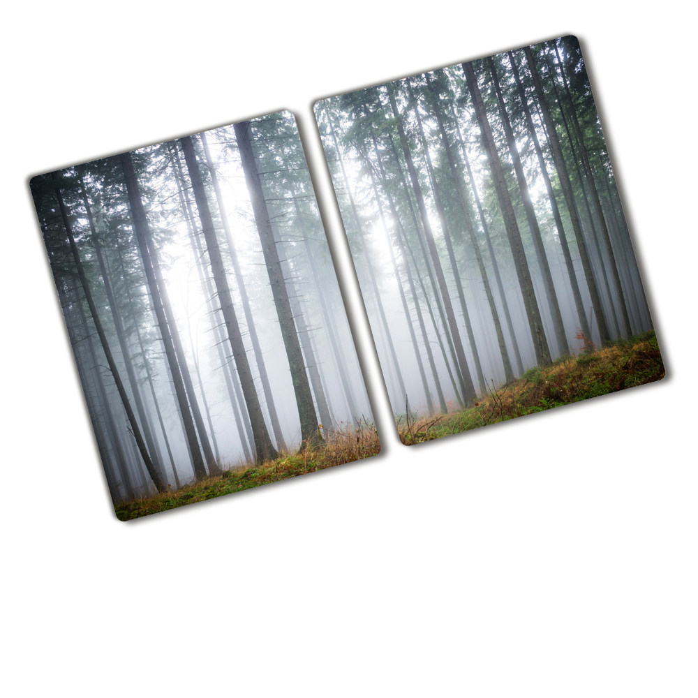 Kuchyňská deska skleněná Mlha v lese