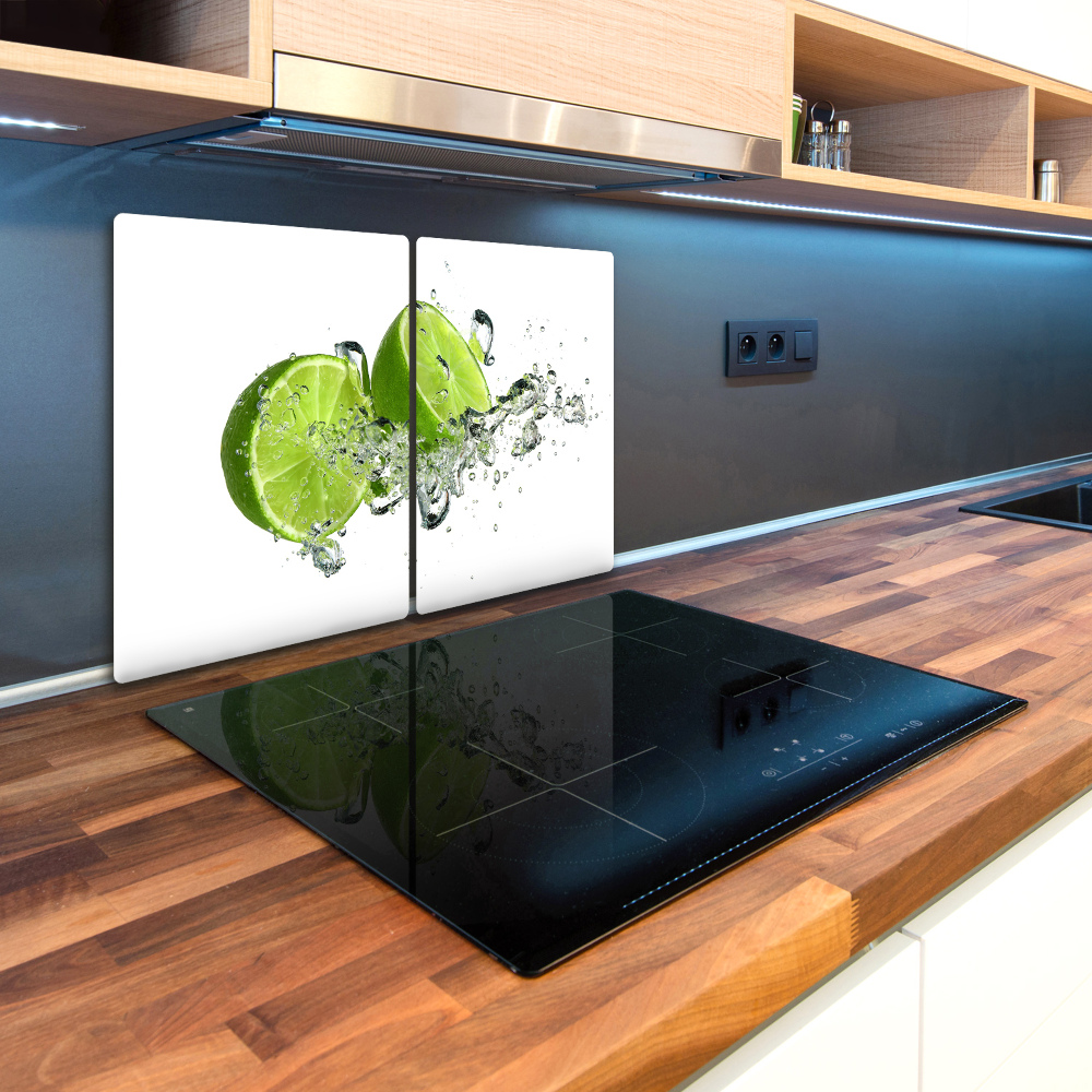 Kuchyňská deska velká skleněná Limetka pod vodou