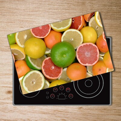 Kuchyňská deska velká skleněná Citrusové ovoce