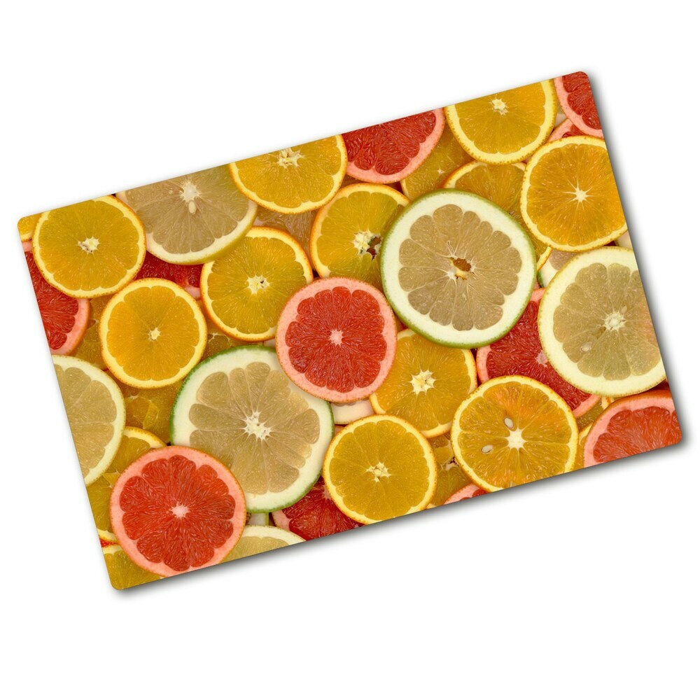 Kuchyňská deska velká skleněná Citrusové ovoce