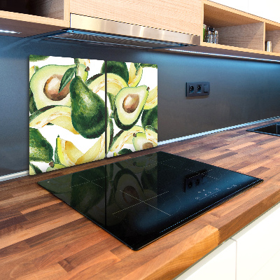 Kuchyňská deska velká skleněná Avokádo