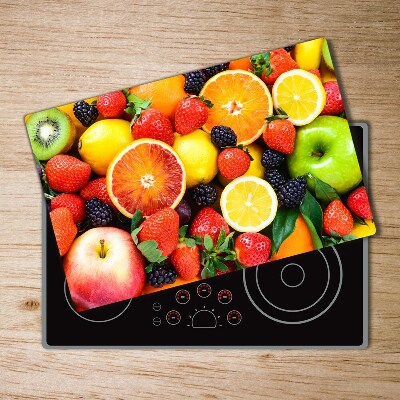 Kuchyňská deska velká skleněná Barevné ovoce