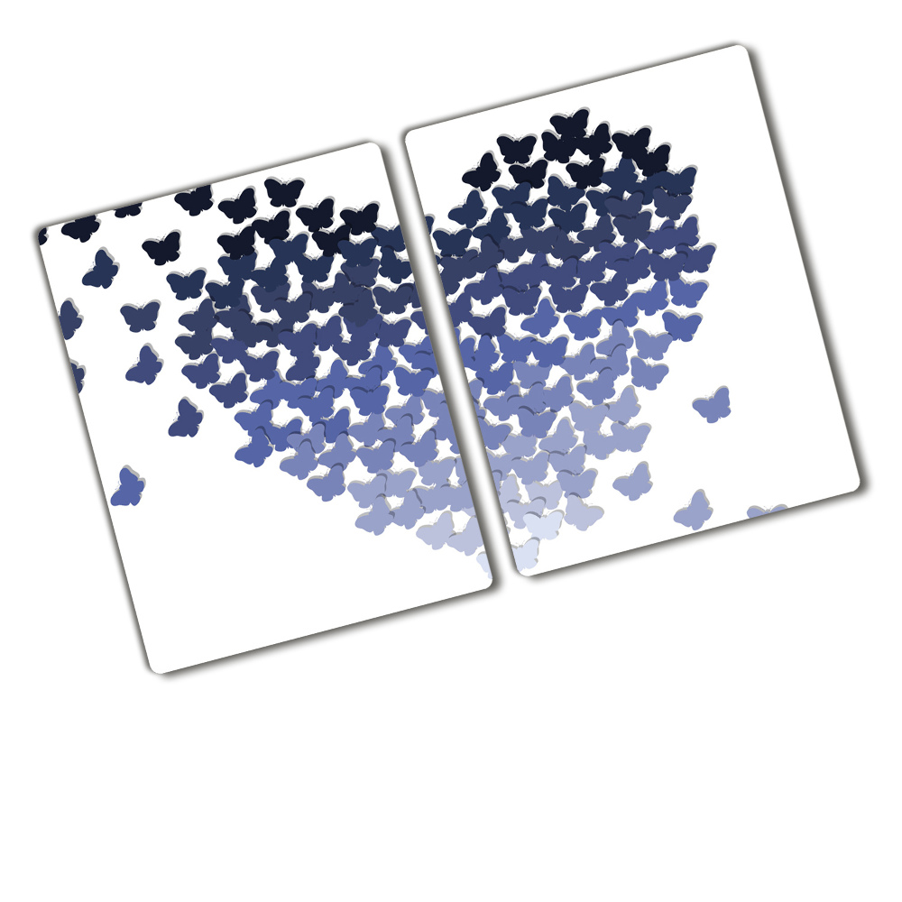 Deska na krájení skleněná Srdce z motýlů