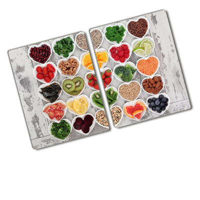 Kuchyňská deska velká skleněná Zdravá výživa