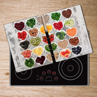 Kuchyňská deska velká skleněná Zdravá výživa