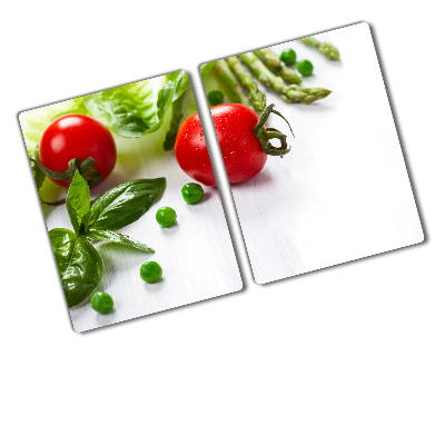 Kuchyňská deska velká skleněná Čerstvá zelenina