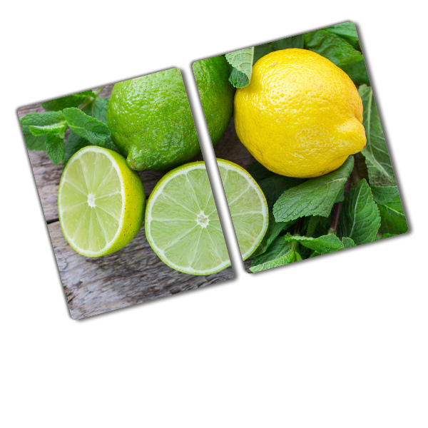 Kuchyňská deska velká skleněná Limetka a citron