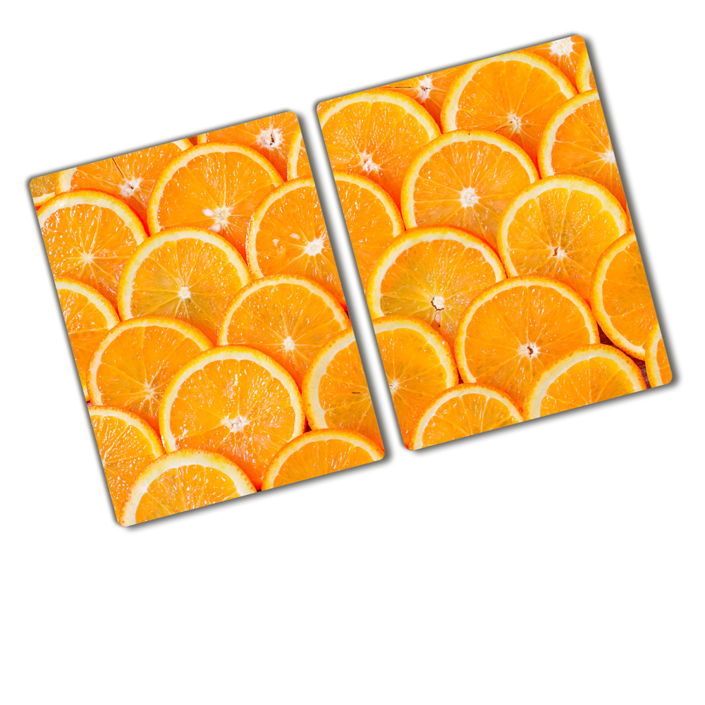 Kuchyňská deska velká skleněná Plátky pomeranče