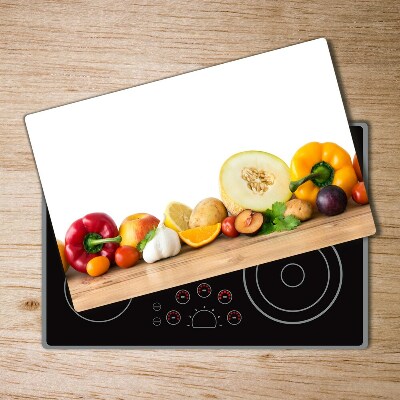 Kuchyňská deska velká skleněná Ovoce a zelenína