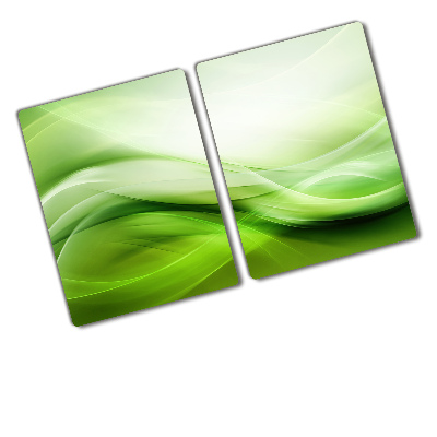 Deska na krájení skleněná Zelené vlny pozadí