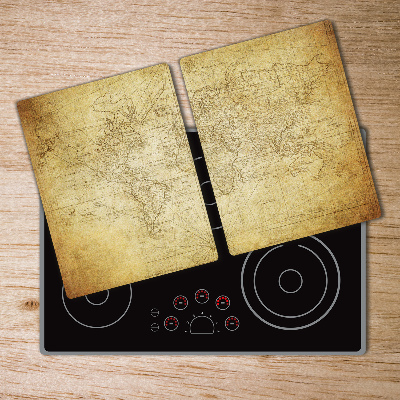 Kuchyňská deska skleněná Stará mapa světa