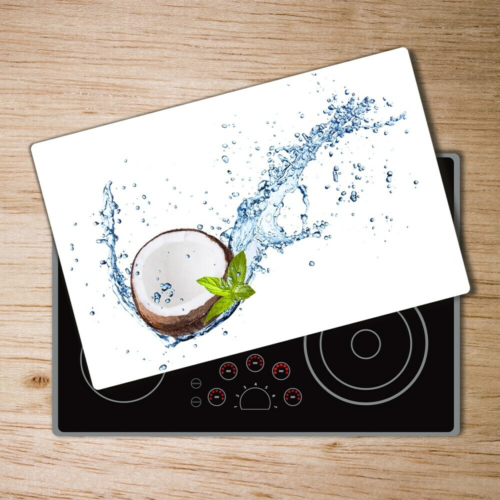 Kuchyňská deska velká skleněná Kokos a voda