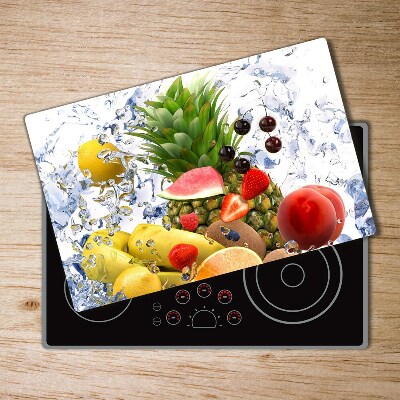 Kuchyňská deska velká skleněná Ovoce a voda