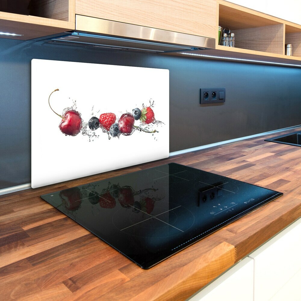 Kuchyňská deska velká skleněná Lesní ovoce