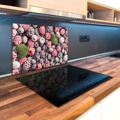 Kuchyňská deska velká skleněná Mražené lesní osovce