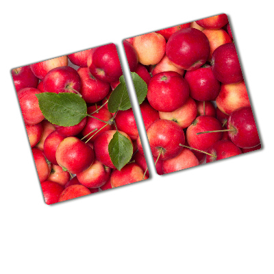 Kuchyňská deska velká skleněná Červená jablka