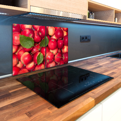 Kuchyňská deska velká skleněná Červená jablka