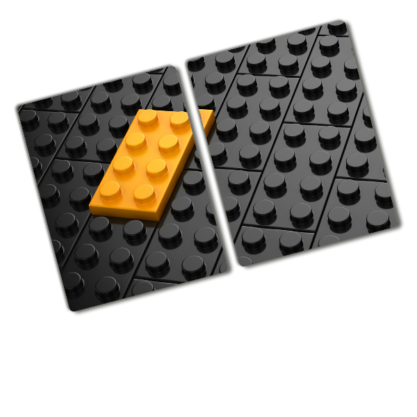 Kuchyňská deska velká skleněná Lego