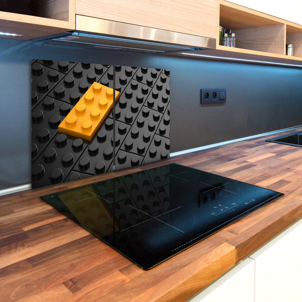 Kuchyňská deska velká skleněná Lego