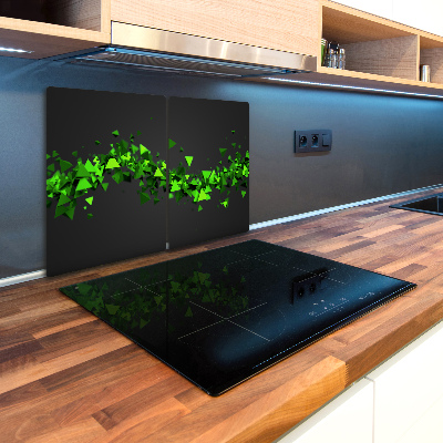 Kuchyňská deska velká skleněná Geometrická vlna