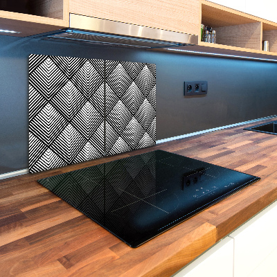 Kuchyňská deska velká skleněná Geometrické pozadí