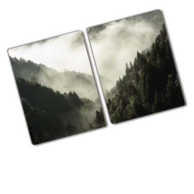 Kuchyňská deska skleněná Mlha nad lesem