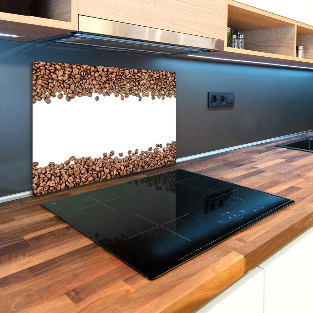 Kuchyňská deska velká skleněná Zrnka kávy