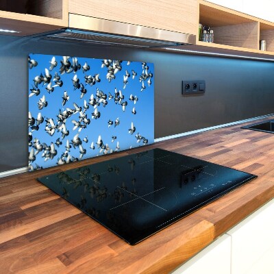 Kuchyňská deska skleněná Stádo holubů