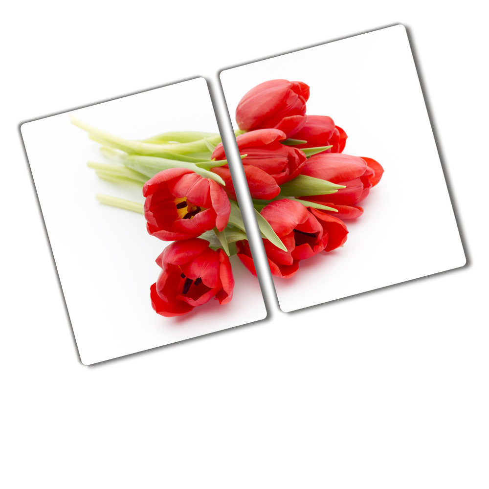 Deska na krájení tvrzená Červené tulipány