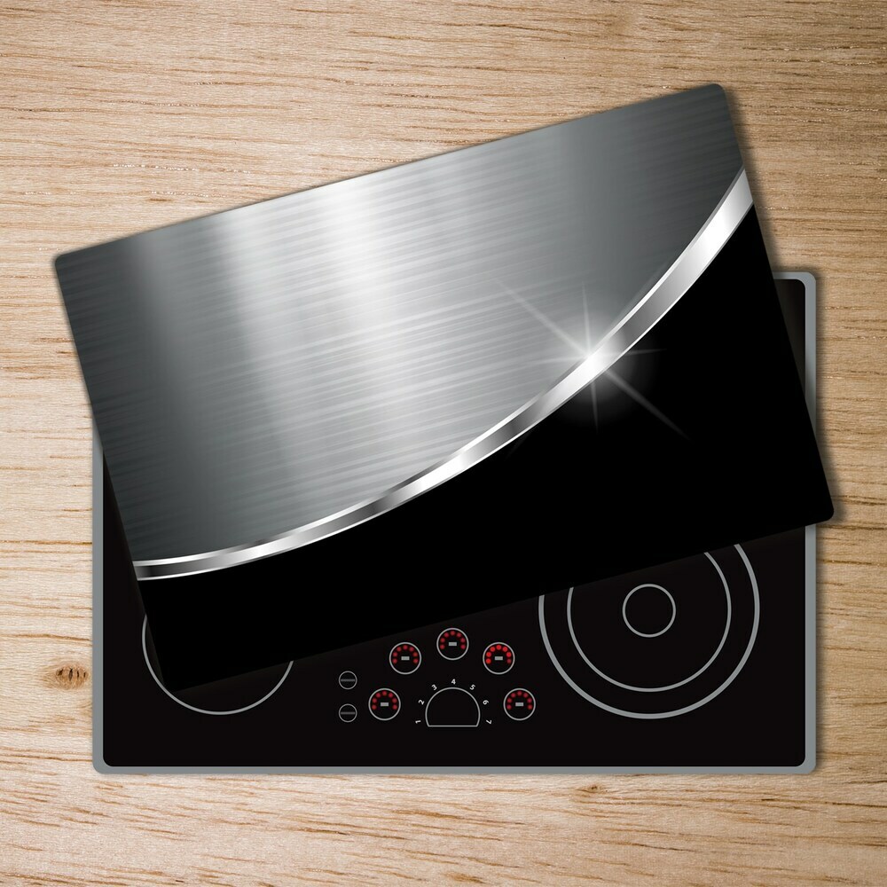 Kuchyňská deska velká skleněná Kovová abstrakce