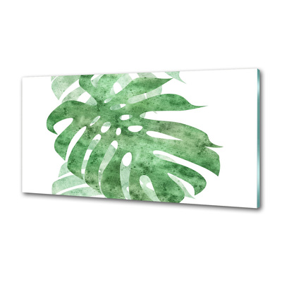 Skleněný panel do kuchynské linky Monstera