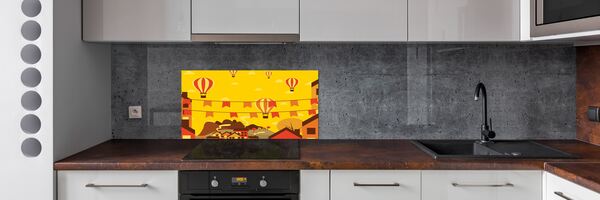 Panel do kuchyně Balony nad městem
