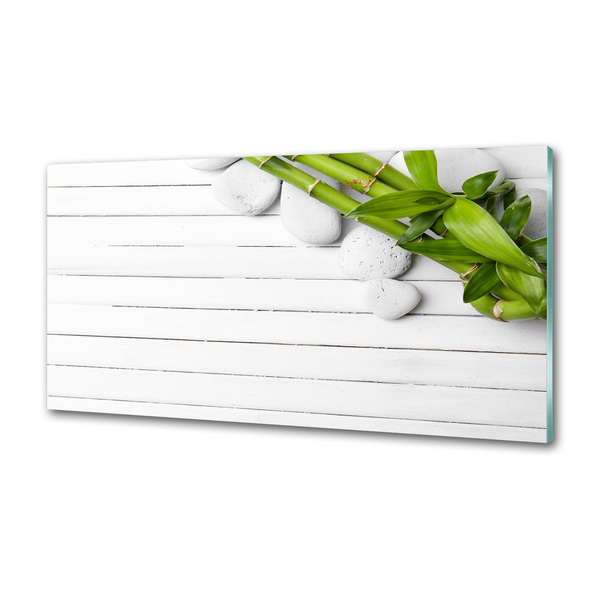 Skleněný panel do kuchyně Bambus