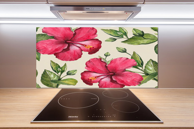 Panel do kuchyně Růžový hibiskus