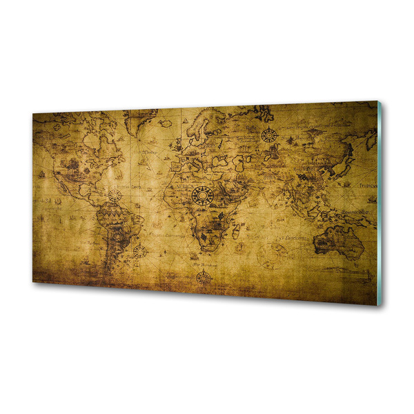 Panel do kuchyně Stará mapa světa
