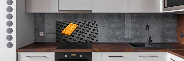 Dekorační panel sklo Kostky lego