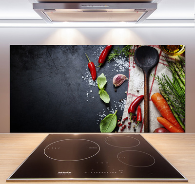 Skleněný panel do kuchynské linky Ingredience