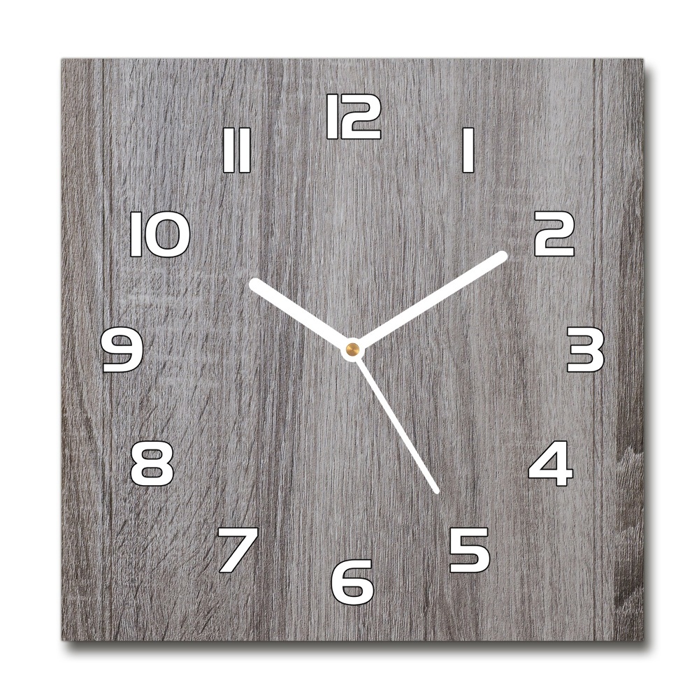 Skleněné nástěnné hodiny čtverec Dřevo