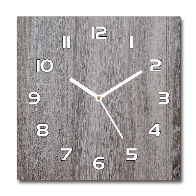 Skleněné nástěnné hodiny čtverec Dřevo