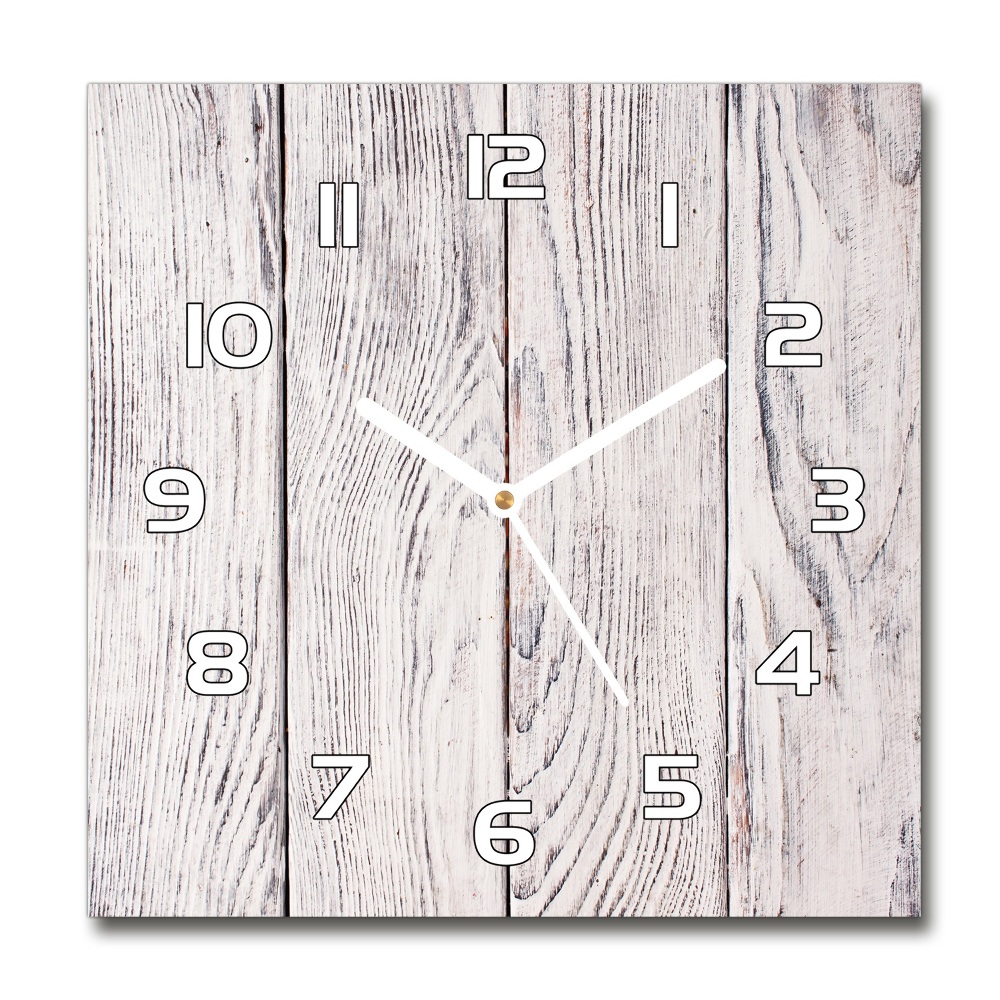 Skleněné hodiny čtverec Dřevěná stěna