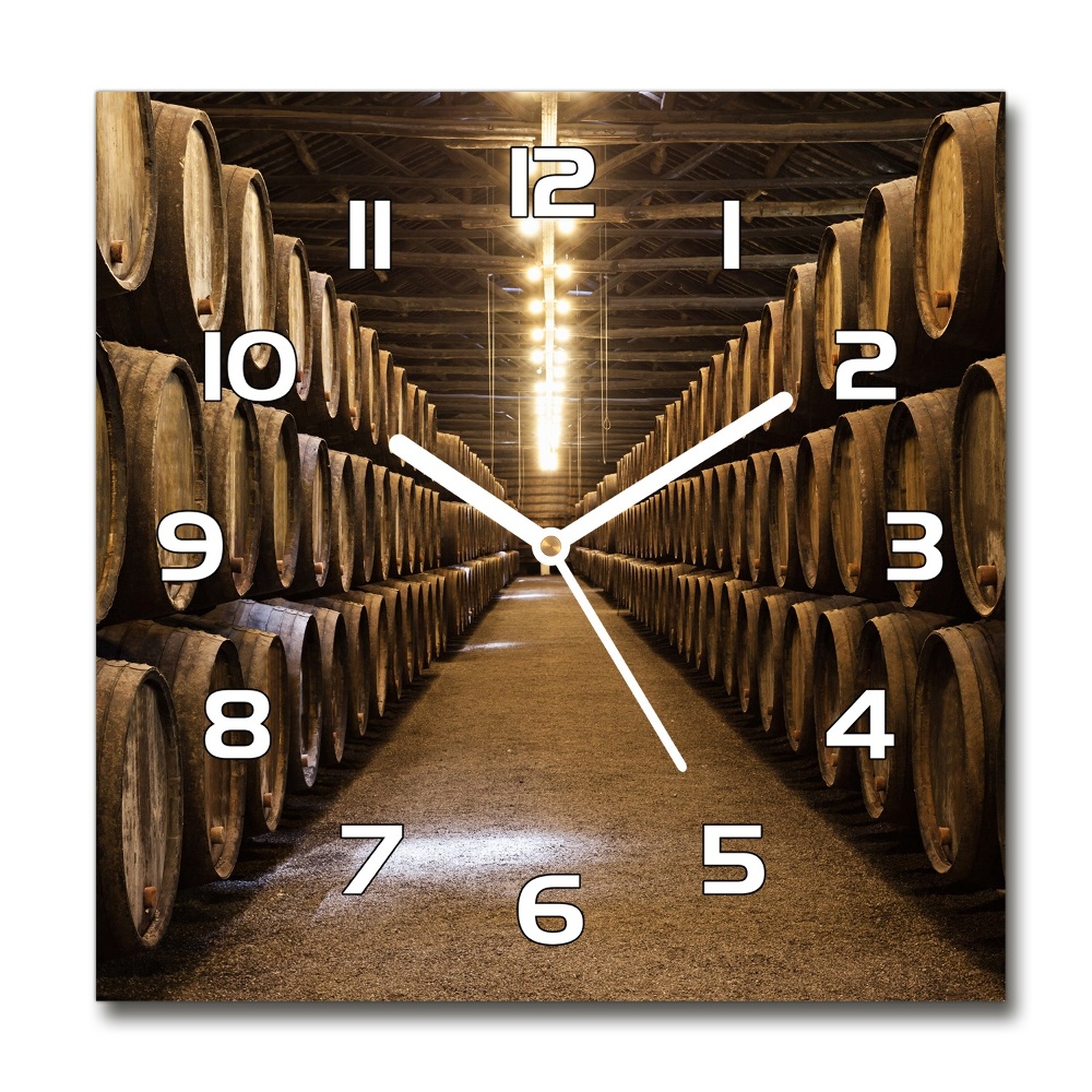 Skleněné hodiny čtverec Vinárna v Porto