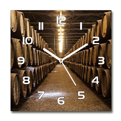 Skleněné hodiny čtverec Vinárna v Porto