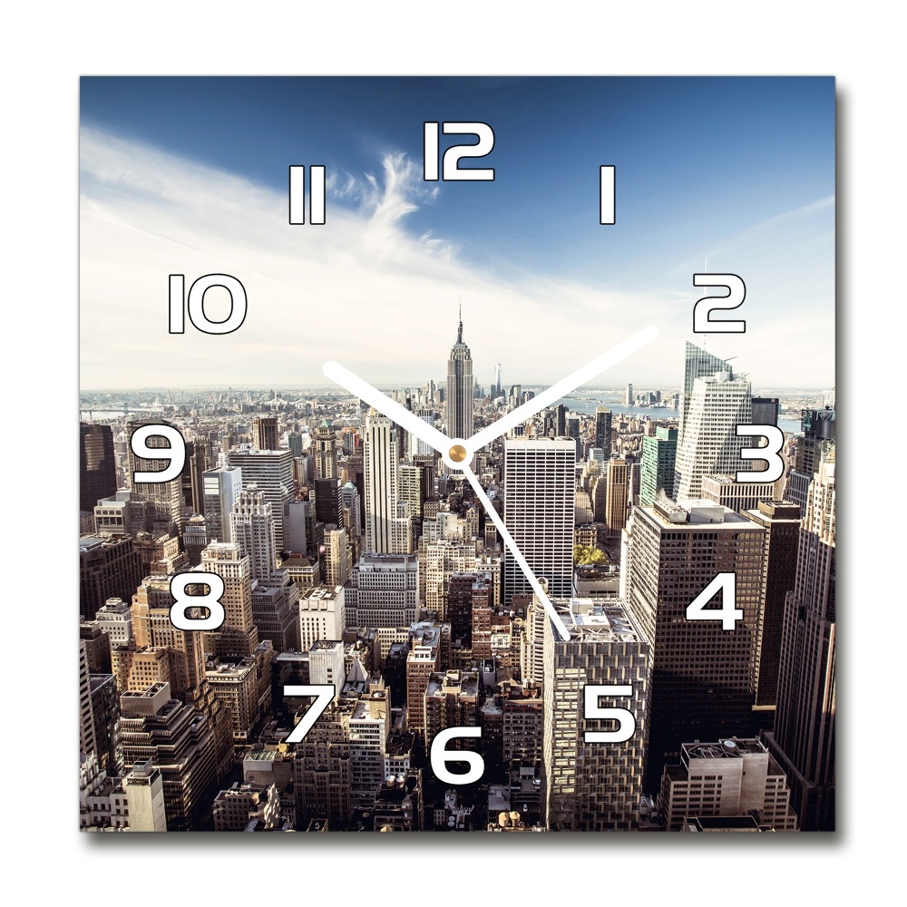 Skleněné hodiny čtverec New York