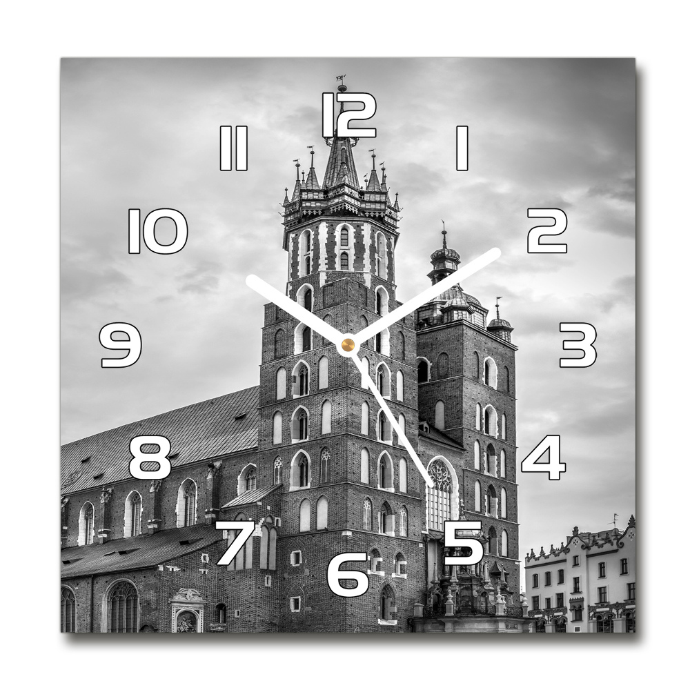 Skleněné hodiny čtverec Krakov Polsko