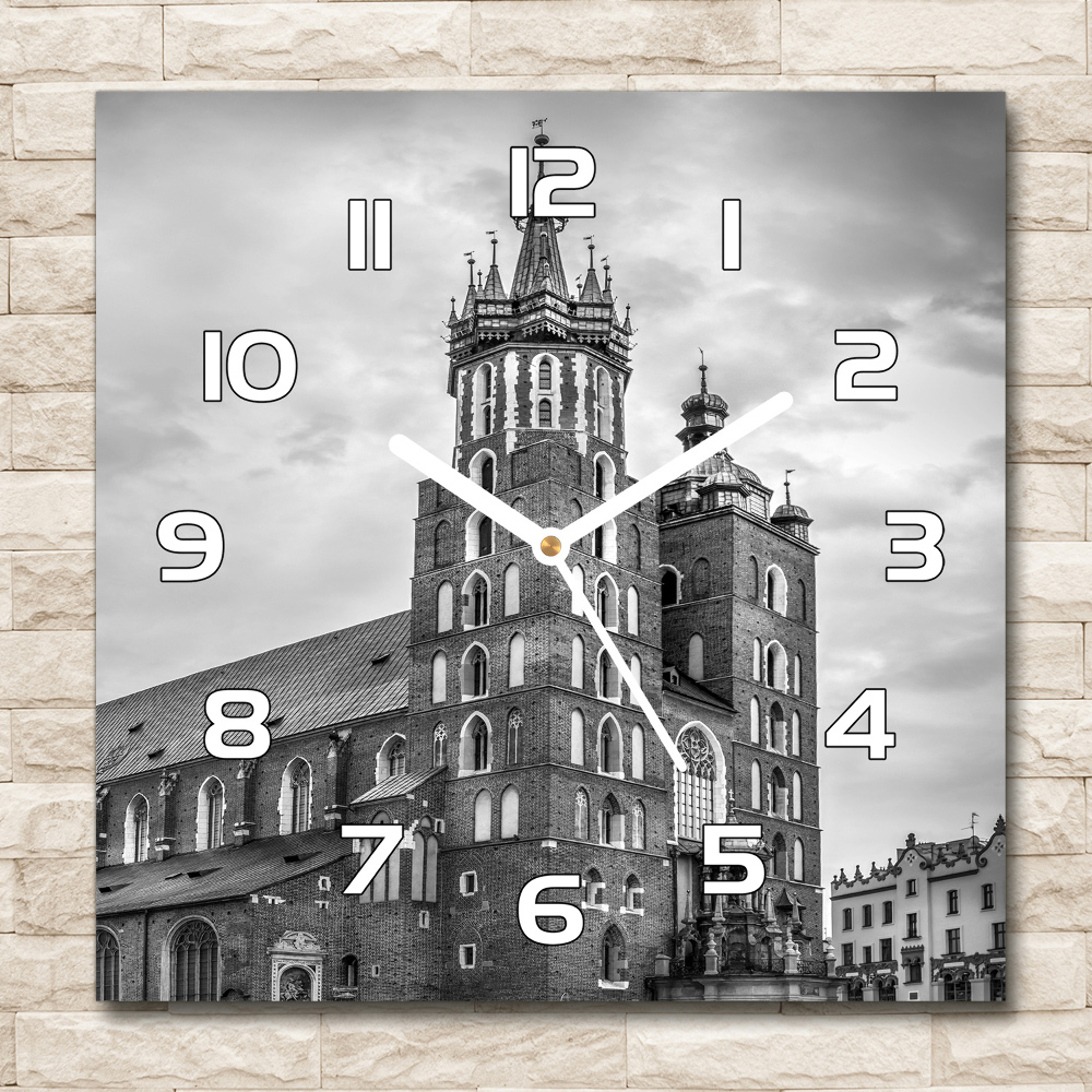 Skleněné hodiny čtverec Krakov Polsko