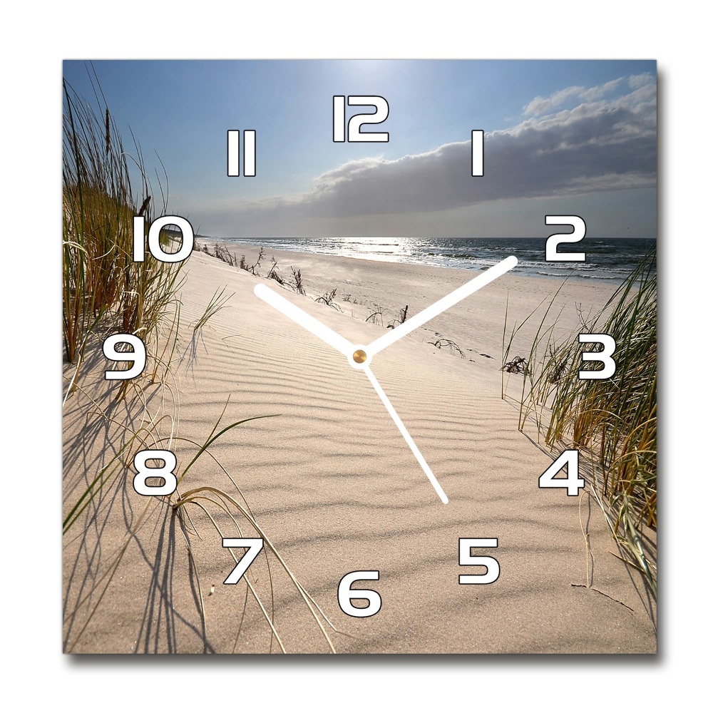 Skleněné hodiny čtverec Mřežino pláž